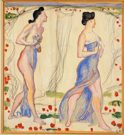 Studium do "Die Cemfindung I", ok. 1901-02 autorstwa Ferdinand Hodler