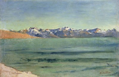 Wschód słońca nad Mont Blanc, ok. 1890 r autorstwa Ferdinand Hodler