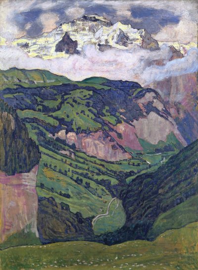 Jungfrau widziana z Isenfluh, 1902 autorstwa Ferdinand Hodler