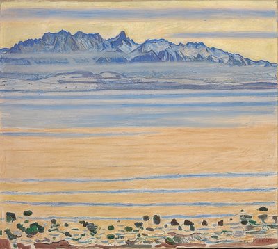 Jezioro Thun z łańcuchem Stockhorn. 1904 autorstwa Ferdinand Hodler