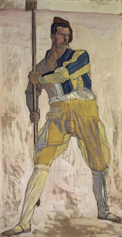 Wojownik z halabardą, ok. 1898. autorstwa Ferdinand Hodler