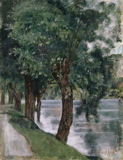 Wierzby nad Rodanem, ok. 1885 r. autorstwa Ferdinand Hodler