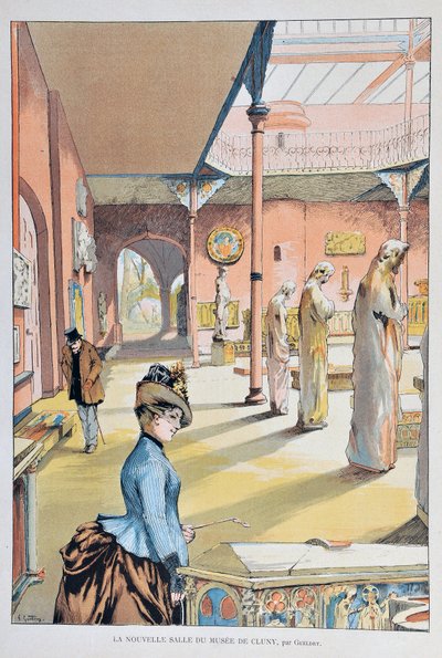 Nowa sala średniowiecznego muzeum w Cluny w Paryżu 1887, autorstwa Ferdinanda Josepha GUELDRY