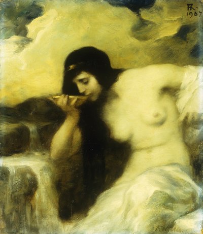 Nimfa pijąca na wiosnę, 1907 autorstwa Ferdinand Keller
