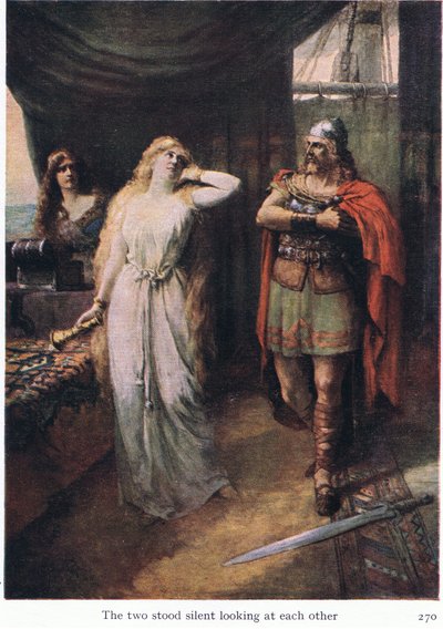 Oboje spojrzeli na siebie, ilustracja z pubu The Stories of Wagner
