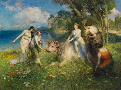 Europa i Byk, 1910. autorstwa Ferdinand Leeke