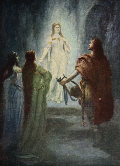 Widział piękną kobietę, z "Opowieści o operach Wagnera" J. Walker McSpadden (1874-1960), 1905 autorstwa Ferdinand Leeke