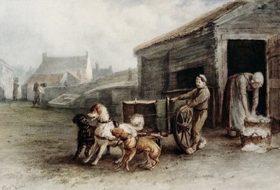 Wózek dla psa, Holandia, ok. 1890 (wc na papierze) autorstwa Ferdinand Lintz