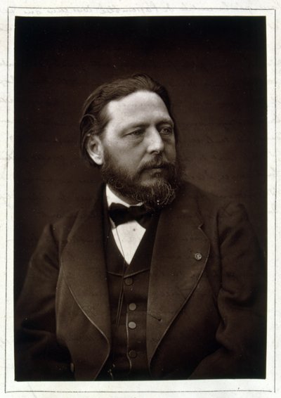 portret Julesa Bretona (1827-1906) (zdjęcie czarno-białe) autorstwa Ferdinand Mulnier