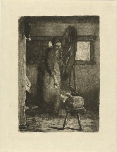 Panna w pracy W pracy (tytuł na obiekcie) autorstwa Ferdinand Oldewelt