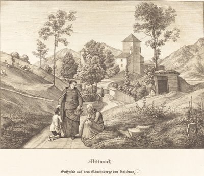 Środa - Ścieżka na zatoce Mönchsberg Salzburg (środa - Ścieżka na Mönchsberge koło Salzburga) autorstwa Ferdinand Olivier