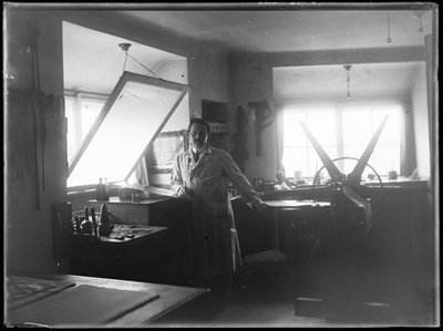 Ferdinand Ordure w swojej drukarni autorstwa Ferdinand Schmutzer