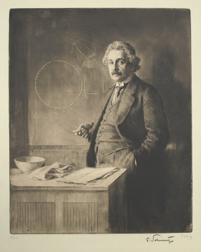 Portret Alberta Einsteina 1879-1955, 1921 autorstwa Ferdinand Schmutzer