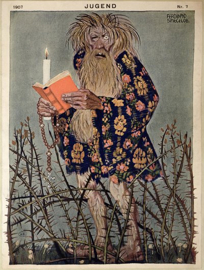 Troll, ilustracja z magazynu „Jugend”, wydana w Monachium 1907 (kolor lito) autorstwa Ferdinand Spiegel