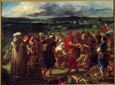 Arabowie błaznów. Obraz Eugene Delacroix (1798-1863) autorstwa Ferdinand Victor Eugene Delacroix