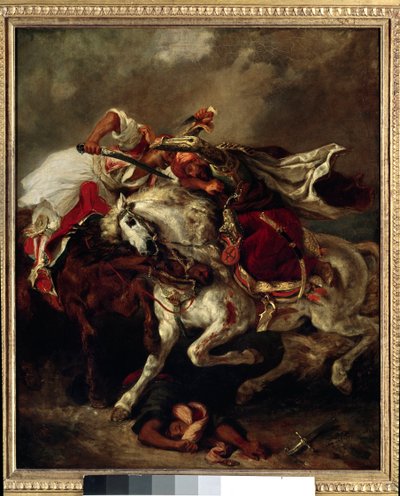 Bitwa pod Giaour i Pasza (Maroko) autorstwa Ferdinand Victor Eugene Delacroix