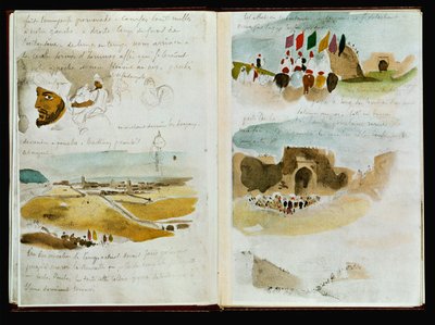 Carnets marocains - Arrivee a Meknes ... autorstwa Ferdinand Victor Eugene Delacroix
