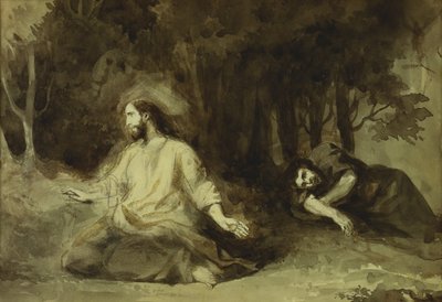 Chrystus na Górze Oliwnej, 1826 autorstwa Ferdinand Victor Eugene Delacroix