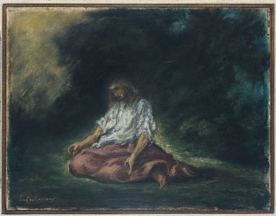 Chrystus w ogrodzie Getsemane autorstwa Ferdinand Victor Eugene Delacroix