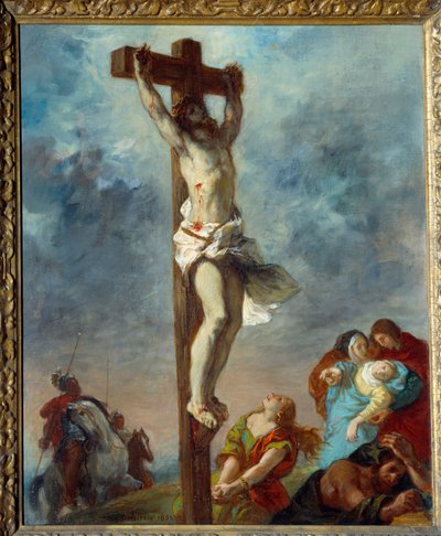 Chrystus na krzyżu. Obraz Eugene Delacroix (1798-1863) autorstwa Ferdinand Victor Eugene Delacroix