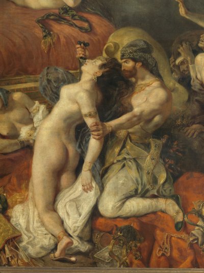 Szczegół: Śmierć Sardanapale autorstwa Ferdinand Victor Eugene Delacroix