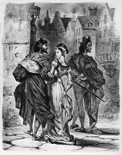 Faust, Gretschen i Mefistofeles autorstwa Ferdinand Victor Eugene Delacroix