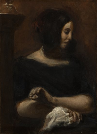 George Sand, 1838. autorstwa Ferdinand Victor Eugene Delacroix