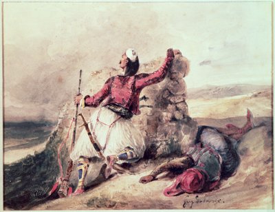 Oblężenie Greków autorstwa Ferdinand Victor Eugene Delacroix