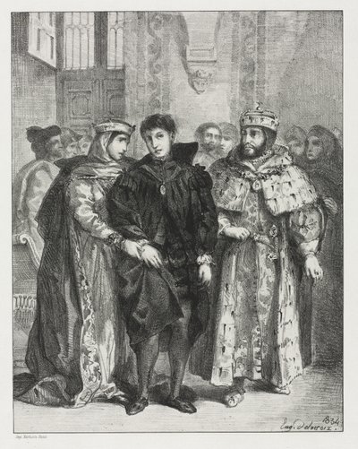 Hamlet, 1834. autorstwa Ferdinand Victor Eugene Delacroix