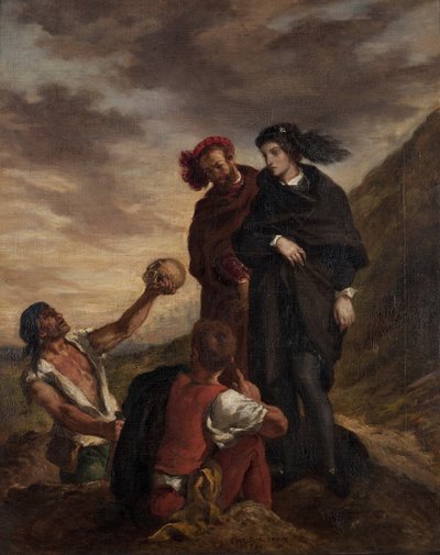 Hamlet i Horatio na cmentarzu autorstwa Ferdinand Victor Eugene Delacroix