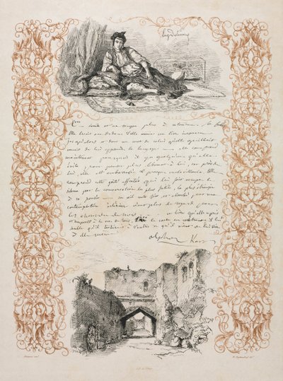 Żydówka algierska i ulica w Algierze, 1838 r. autorstwa Ferdinand Victor Eugene Delacroix