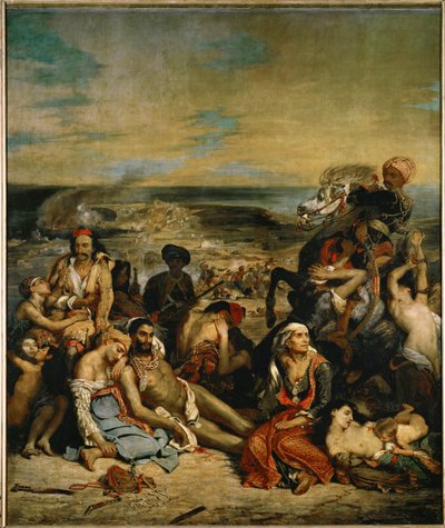 Le Massacre de Scio - Masakra w Chios ... autorstwa Ferdinand Victor Eugene Delacroix