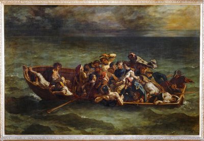 Le Naufrage de Don Juan - Wrak statku Don Juan. Salon de 1841 ... autorstwa Ferdinand Victor Eugene Delacroix