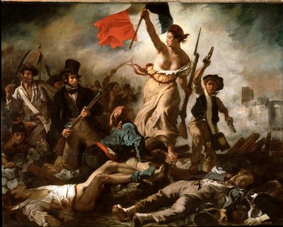 Wolność prowadząca lud (olej na płótnie) autorstwa Ferdinand Victor Eugene Delacroix