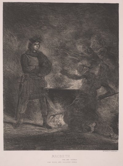 Makbet (akwaforta) autorstwa Ferdinand Victor Eugene Delacroix