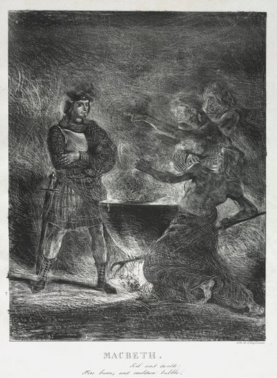 Macbeth Consulting the Witches, 1825. autorstwa Ferdinand Victor Eugene Delacroix