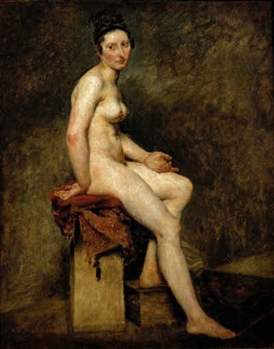 Mademoiselle Rose Siedząca Nude autorstwa Ferdinand Victor Eugene Delacroix