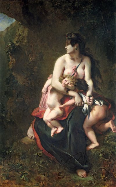 Medea, 1838 r. autorstwa Ferdinand Victor Eugene Delacroix