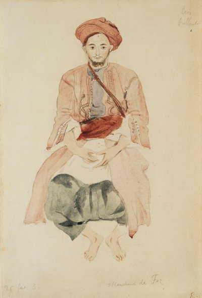 Kupiec Fezu, ok.1832 autorstwa Ferdinand Victor Eugene Delacroix