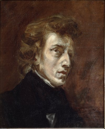 Portret Fryderyka Chopina autorstwa Ferdinand Victor Eugene Delacroix