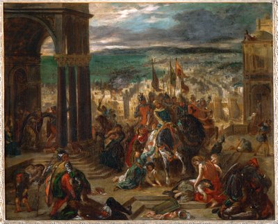 Prise de Constantinople par les Croises, Konstantynopol zdobyty przez krzyżowców ... autorstwa Ferdinand Victor Eugene Delacroix