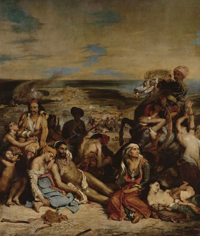 Sceny z masakry na Chios, 1822 autorstwa Ferdinand Victor Eugene Delacroix