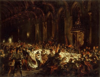 Zabójstwo biskupa Liège autorstwa Ferdinand Victor Eugene Delacroix