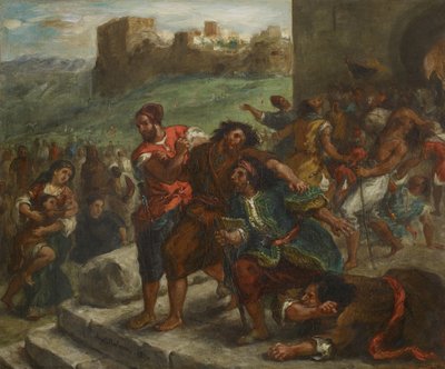 Fanatycy z Tangeru, 1857 autorstwa Ferdinand Victor Eugene Delacroix