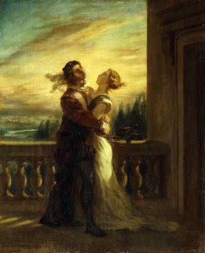 Pożegnanie Romea i Julii; Pożegnania Romea i Julii, 1845 autorstwa Ferdinand Victor Eugene Delacroix