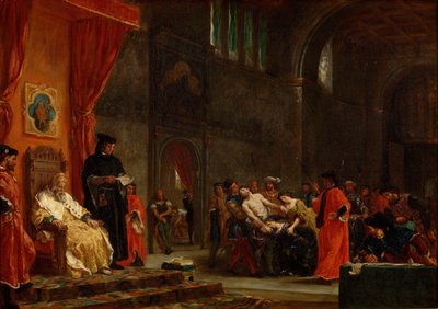 Dwa Foscari, 1855 autorstwa Ferdinand Victor Eugene Delacroix