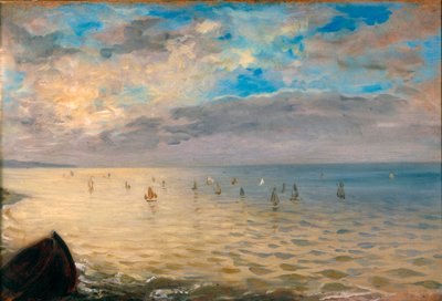 Morze widziane z wyżyn Dieppe. Obraz Eugene Delacroix (1798-1863) autorstwa Ferdinand Victor Eugene Delacroix