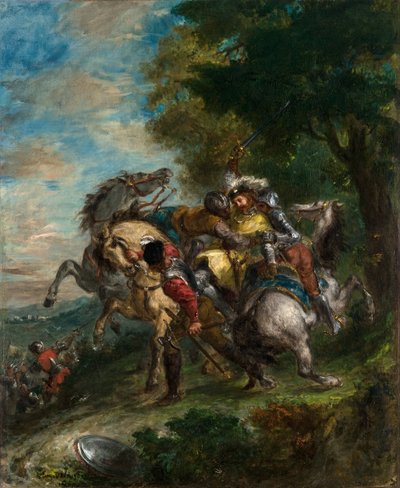 Weislingen schwytany przez ludzi Gotza autorstwa Ferdinand Victor Eugene Delacroix