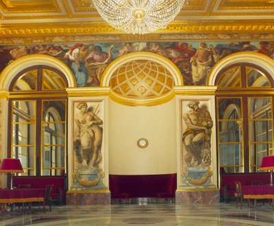 Zachodnia ściana salonu króla. Z alegorią Sprawiedliwości i personifikacjami Morza Śródziemnego i Oceanu. Obraz Eugene Delacroix (1798-1863) autorstwa Ferdinand Victor Eugene Delacroix