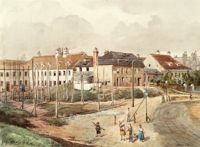 Podmiejski plac budowy autorstwa Ferdinand Weckbrodt